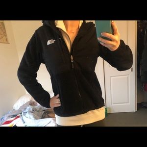 The North Face fleece hooded jacket size small